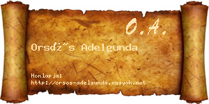 Orsós Adelgunda névjegykártya